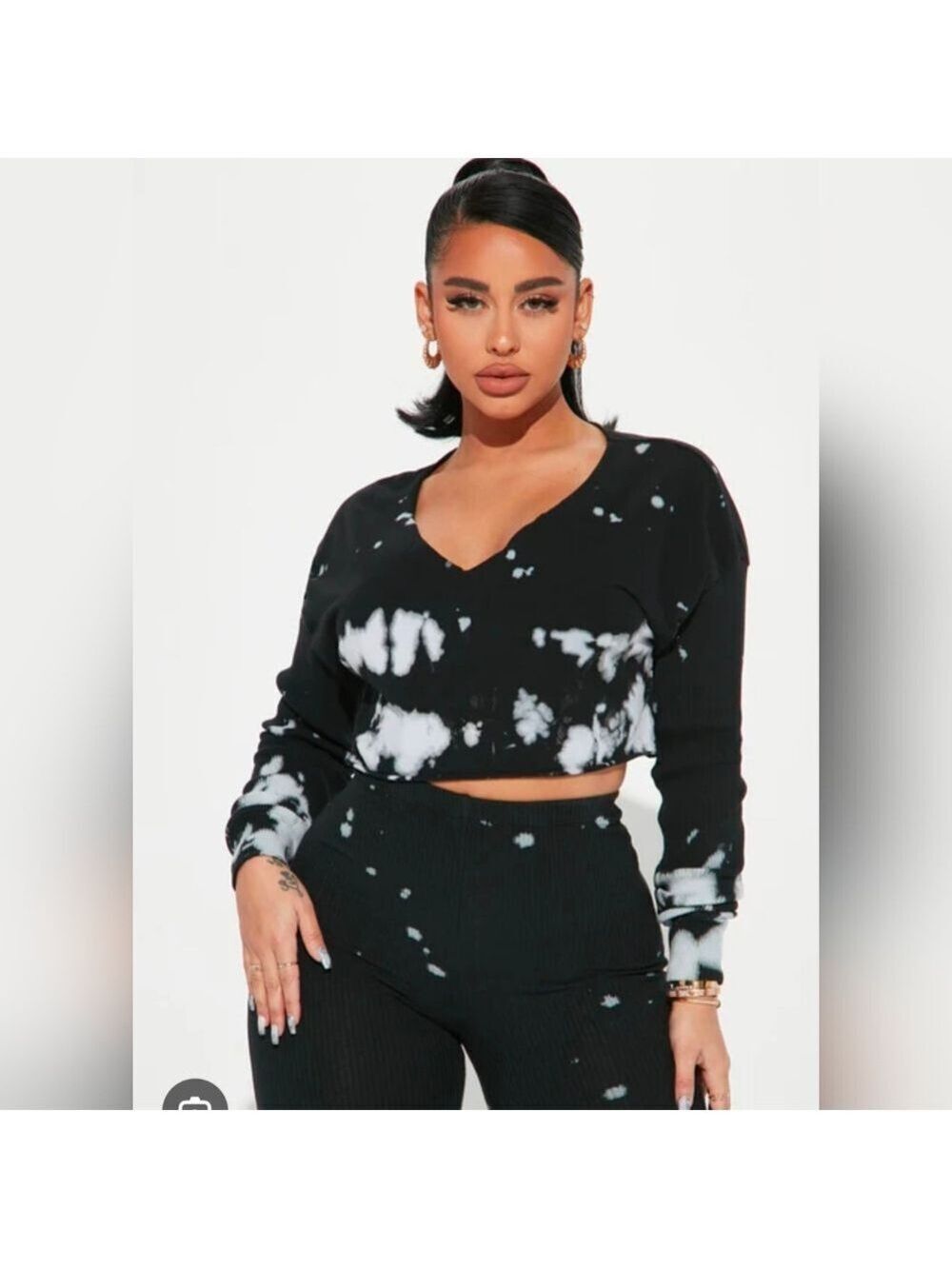 Fashion Nova cropped sweater‎ Large size, NWT